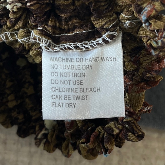 VTG Cache Long Sleeve Popcorn Shirt Pucker Y2K 90's in Green, White One Size - Picture 7 of 7